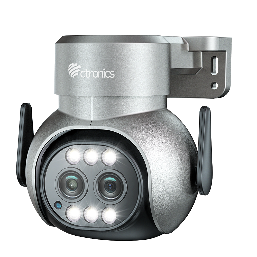 (2nd Item $15)4MP Dual Lens Security Camera Outdoor WiFi  2.4/5GHz with 6X Hybrid Zoom Auto Tracking Color Night Vision
