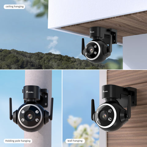 Ctronics 2.5K 4MP Outdoor Surveillance Camera WLAN 2.4/5GHz & 7/24 Record