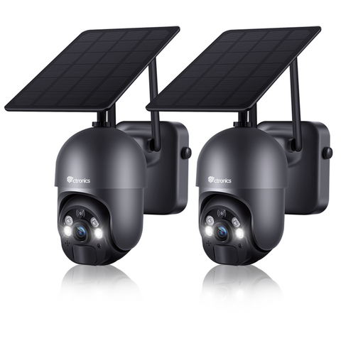 Ctronics 2K 3MP Wireless Solar Security Camera with wifi and 4x digital zoom