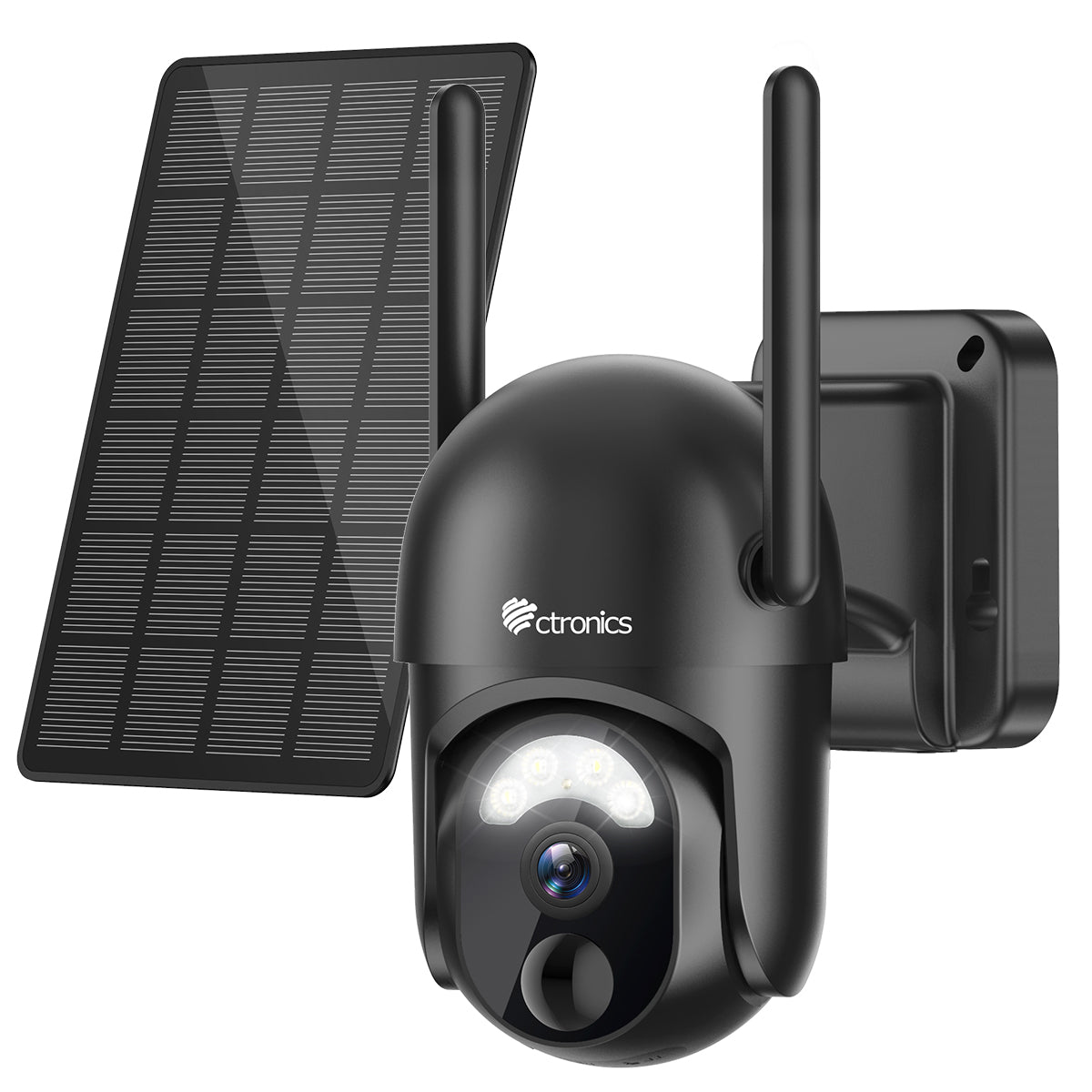 Ctronics 2K 3MP Solar Security Camera Wireless Outdoor with 7800mAh Re