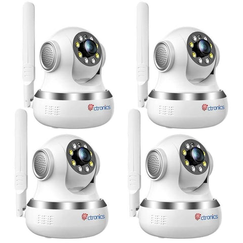 Ctronics 4G LTE Indoor Surveillance Camera with SIM Card & 360° PTZ Motion/People Auto Detection