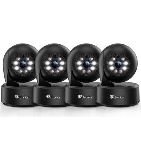 （Get the Second for Just $20）Ctronics 2K 3MP Surveillance Camera Indoor & 2.4Ghz WLAN with 20m Color Night Vision