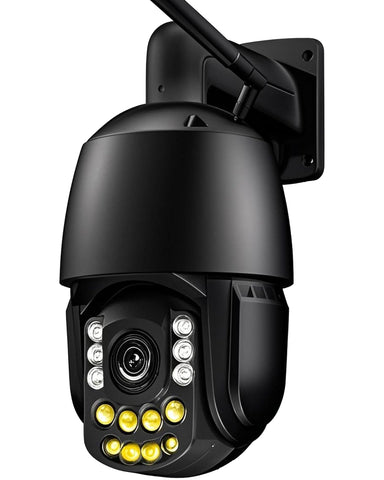 Ctronics 4K 30x Optical Zoom Security Camera Outdoor, 150 m Nachtsicht, 2,4/5 GHz WiFi, KI -Erkennung von Menschen/Fahrzeugen/PET, voreingestellte Kreuzfahrtwege, Metall