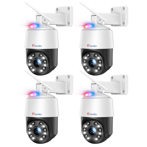 4K 16X Optical Zoom CCTV Security Camera Outdoor with Auto Tracking/Cr