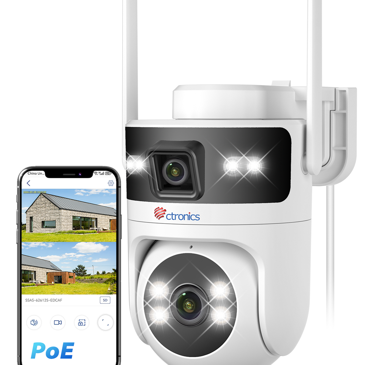 CTRONICS Ctipc-270C5MP-WPTZ カメラ ホワイト CTRONICS Ctipc-270C5MP-WPTZ カメラ ホワイト