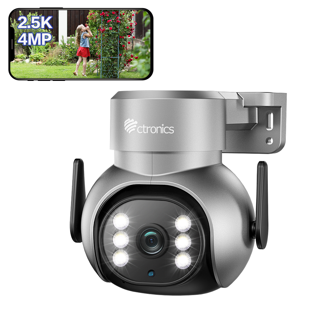 Caméra de Surveillance WiFi extérieure 4K 8MP avec projecteur, caméra PTZ WiFi 2.4/5Ghz, détection humaine/animal/véhicule