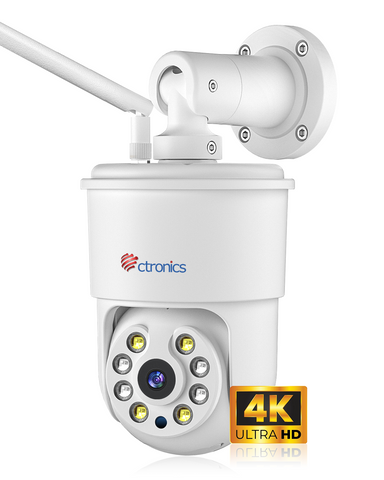 [All-Metal] 4K Security Camera Outdoor, AI Vehicle/Animal/Human Detection, 256GB SD/Cloud/FTP/NAS