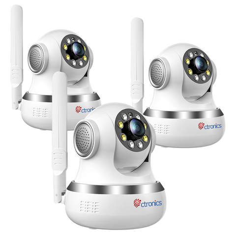 Ctronics 4G LTE Indoor Surveillance Camera with SIM Card & 360° PTZ Motion/People Auto Detection