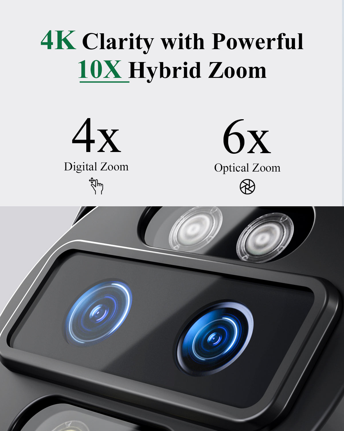 4K 16MP 8MP+8MP 360 Cámara de seguridad exterior Wifi de doble lente 10x Auto Zoom-4K IMX415