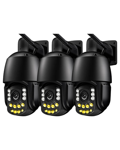 Ctronics 4K 30x Optical Zoom Security Camera Outdoor, 150 m Nachtsicht, 2,4/5 GHz WiFi, KI -Erkennung von Menschen/Fahrzeugen/PET, voreingestellte Kreuzfahrtwege, Metall