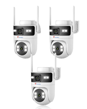 Ctronics Outdoor PoE WiFi Surveillance Camera, Dual-Lens, Dual-Band 5GHz/2.4GHz Wireless IP PTZ Camera with Human Detection