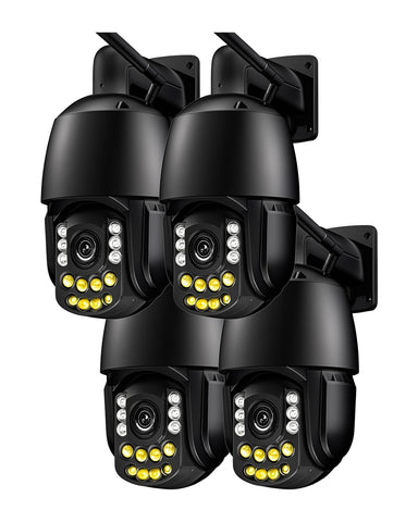 Ctronics 4K 30x Optical Zoom Security Camera Outdoor, 150 m Nachtsicht, 2,4/5 GHz WiFi, KI -Erkennung von Menschen/Fahrzeugen/PET, voreingestellte Kreuzfahrtwege, Metall