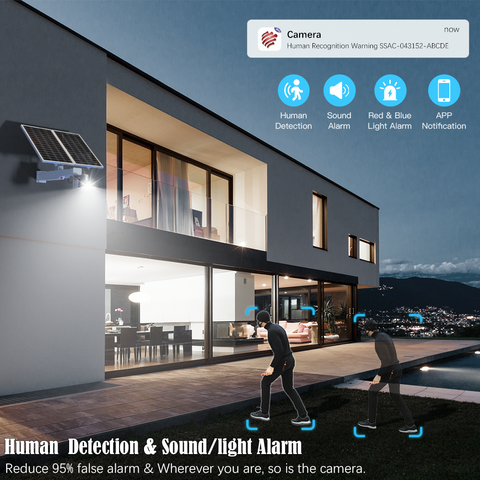 Ctronics 4G/3G LTE Cámara Vigilancia Exterior Solar Inalámbrica, IP Cá