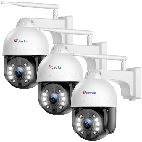 Ctronics 4PCS Caméra Surveillance WiFi Exterieure, 1080P