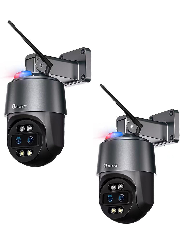 4K 16MP 8MP + 8MP 360 デュアルレンズ Wifi 屋外セキュリティカメラ