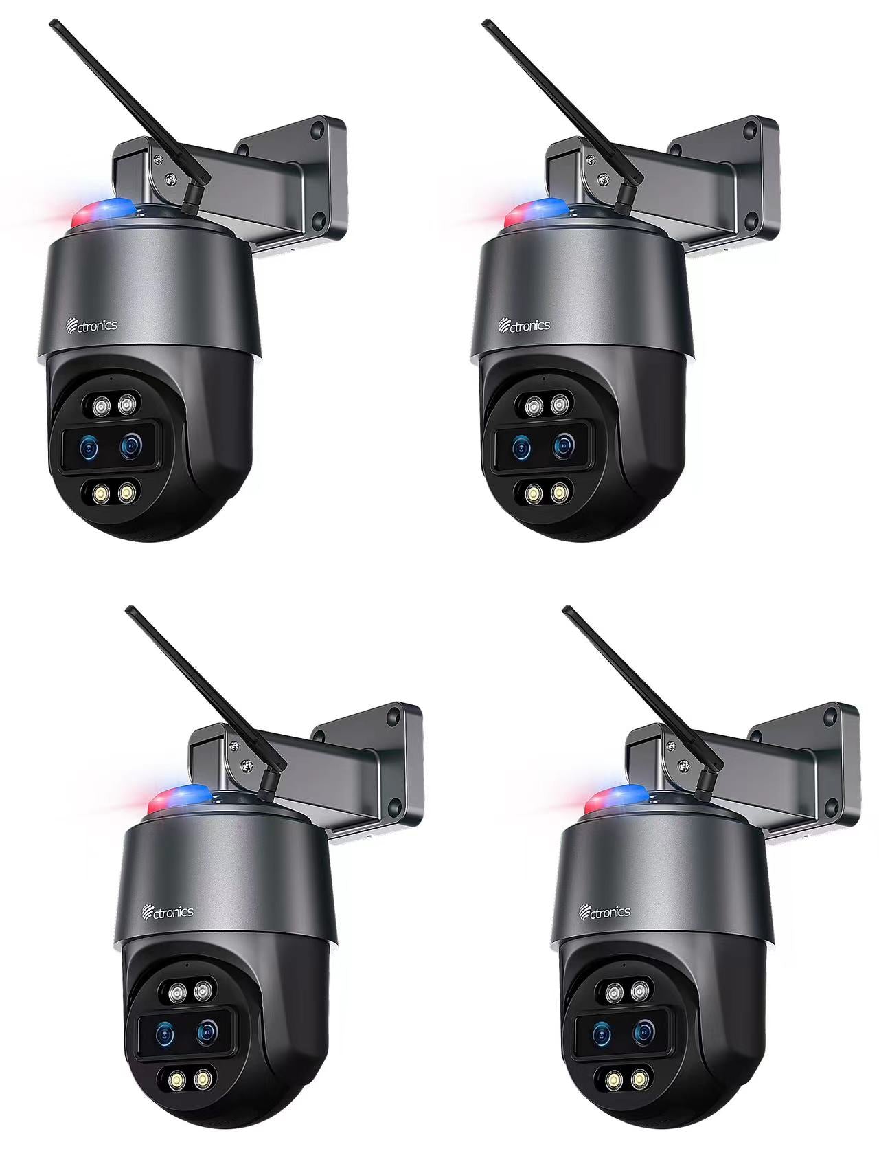 4K 16MP 8MP + 8MP 360 デュアルレンズ Wifi 屋外セキュリティ