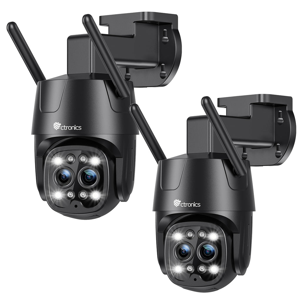 Fotocamera intelligente 2K da 4 MP per interni/esterni, doppio obiettivo e zoom ibrido 6X e Wi-Fi 5G/2,4 GHz