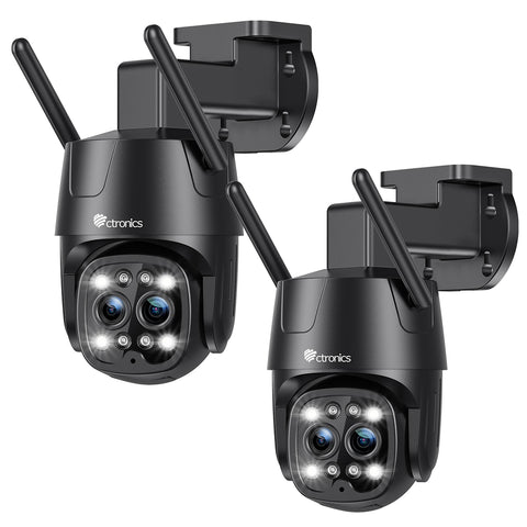 Ctronics 2K 3MP Caméra Surveillance WiFi Intérieur, 360° PTZ