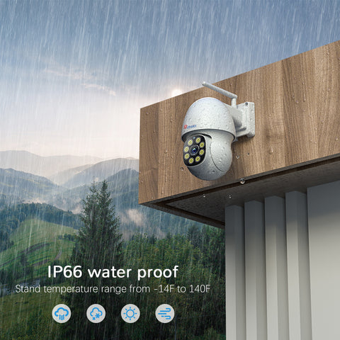 2,4Ghz WiFi 5MP Outdoor Surveillance Camera with Human Detection Auto Tracking 355° Pan 140° Tilt