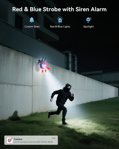 Ctronics 4K 8MP 30X Optical 3D Zoom Security Camera,Person/Vehicle/Animal Detection, R&B Warning Lights, 150m Night Vision, 2.4/5G, Cloud,Metal