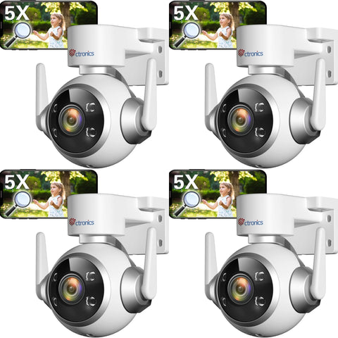 Ctronics 5-fach optischer Zoom 5 MP Outdoor-Überwachungskamera mit 2,4/5 GHz WLAN und Cloud-Speicher