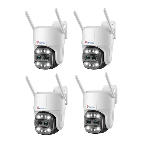 Ctronics 6X Hybrid Zoom Outdoor Surveillance Camera with Dual Lens