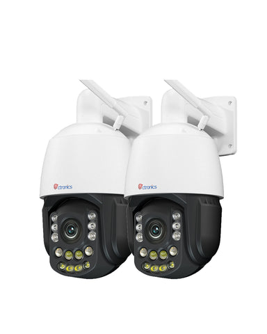 Ctronics 4K 30x Optical Zoom Security Camera Outdoor, 150m Night Vision, WiFi, AI Human/Vehicle/Pet Detection,Preset Cruise Paths, Metal