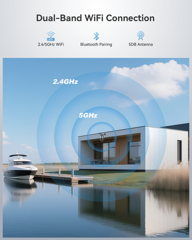 Ctronics 4K 8MP 30X Optical 3D Zoom Security Camera,Person/Vehicle/Animal Detection, R&B Warning Lights, 150m Night Vision, 2.4/5G, Cloud,Metal