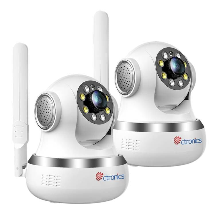 （2nd Item $15）Ctronics 4G LTE Indoor Surveillance Camera with SIM Card & 360° PTZ Motion/People Auto Detection