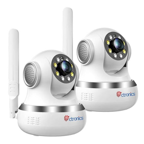 Ctronics 4G LTE Indoor Surveillance Camera with SIM Card & 360° PTZ Motion/People Auto Detection