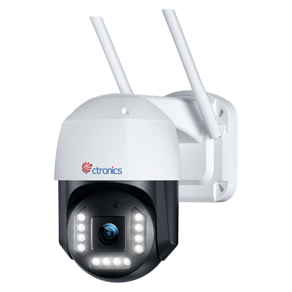 Caméra de sécurité extérieure 4K 8MP Ctronics PTZ WiFi caméra de Surveillance avec détection intelligente humaine/véhicule pour la sécurité à la maison