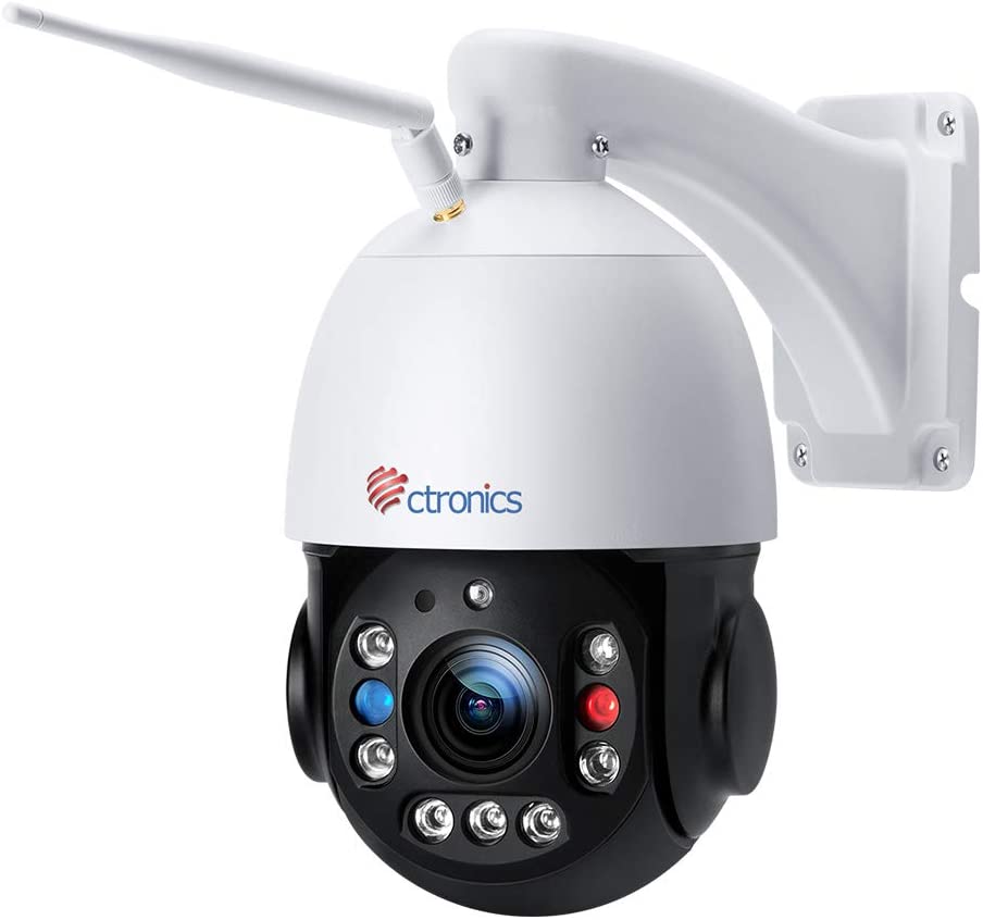 Caméra de sécurité HD PTZ 5MP avec zoom optique 30X et vision nocturne de 492 pieds
