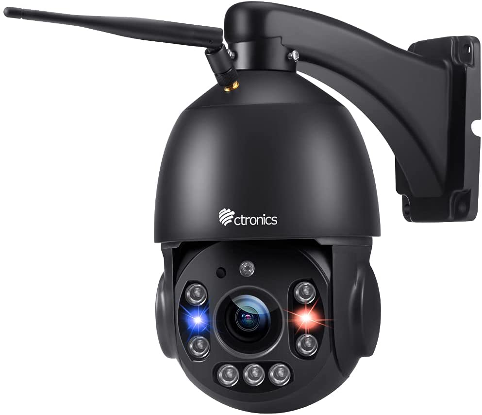 Caméra de sécurité HD PTZ 5MP avec zoom optique 30X et vision nocturne de 492 pieds