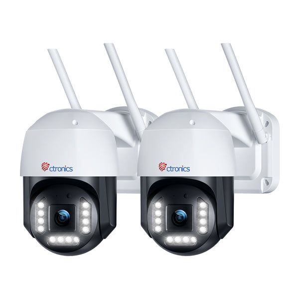 Cámara de seguridad 4K 8MP para exteriores Ctronics PTZ WiFi cámara de vigilancia con detección inteligente de personas/vehículos para seguridad del hogar