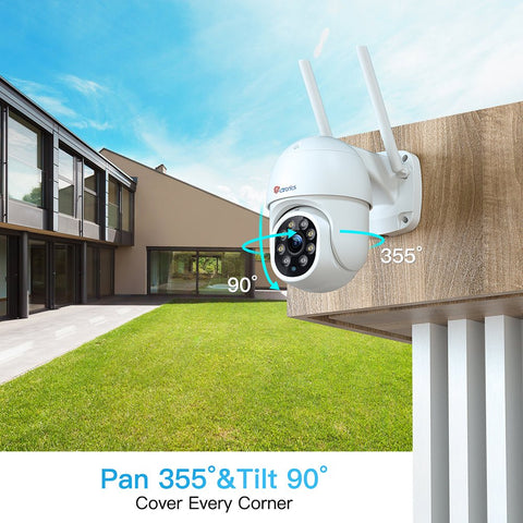 2K HD Wireless Security Camera with Human Detection and Auto Tracking-30m Color Night Vision - Ctronics
