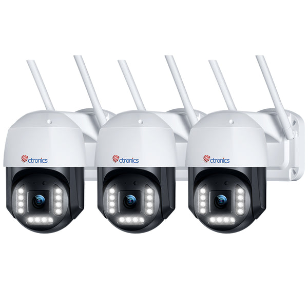 Cámara de seguridad 4K 8MP para exteriores Ctronics PTZ WiFi cámara de vigilancia con detección inteligente de personas/vehículos para seguridad del hogar
