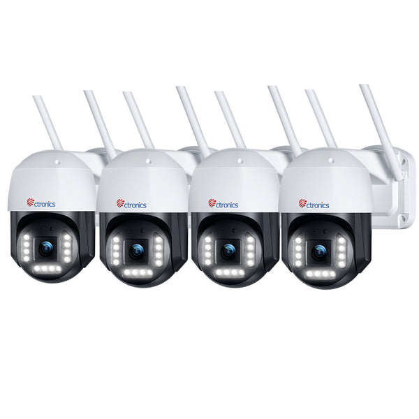 Cámara de seguridad 4K 8MP para exteriores Ctronics PTZ WiFi cámara de vigilancia con detección inteligente de personas/vehículos para seguridad del hogar