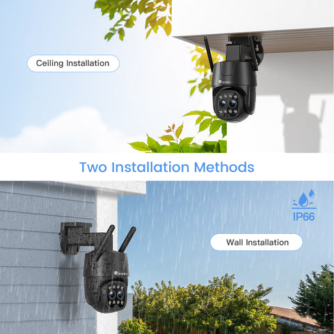 Smart 2K 4MP Indoor/Outdoor Camera Dual Lens and 6X Hybrid Zoom & 5G/2.4GHz wifi