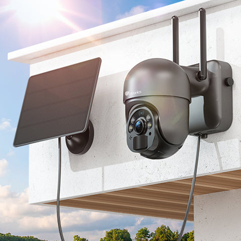 Caméra Solaire 4G 4MP - Surveillance Sans Wi-Fi - Détection Humaine IA - Vision Nocturne Couleur - Panneau 6W